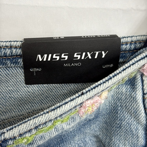 MISS SIXTY Silk Blend Denim Light Blue Flare Jeans W26 - Picture 5 of 16